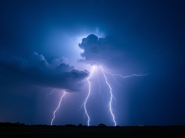 Zeitraffer eines beeindruckenden Gewitters mit Blitzen